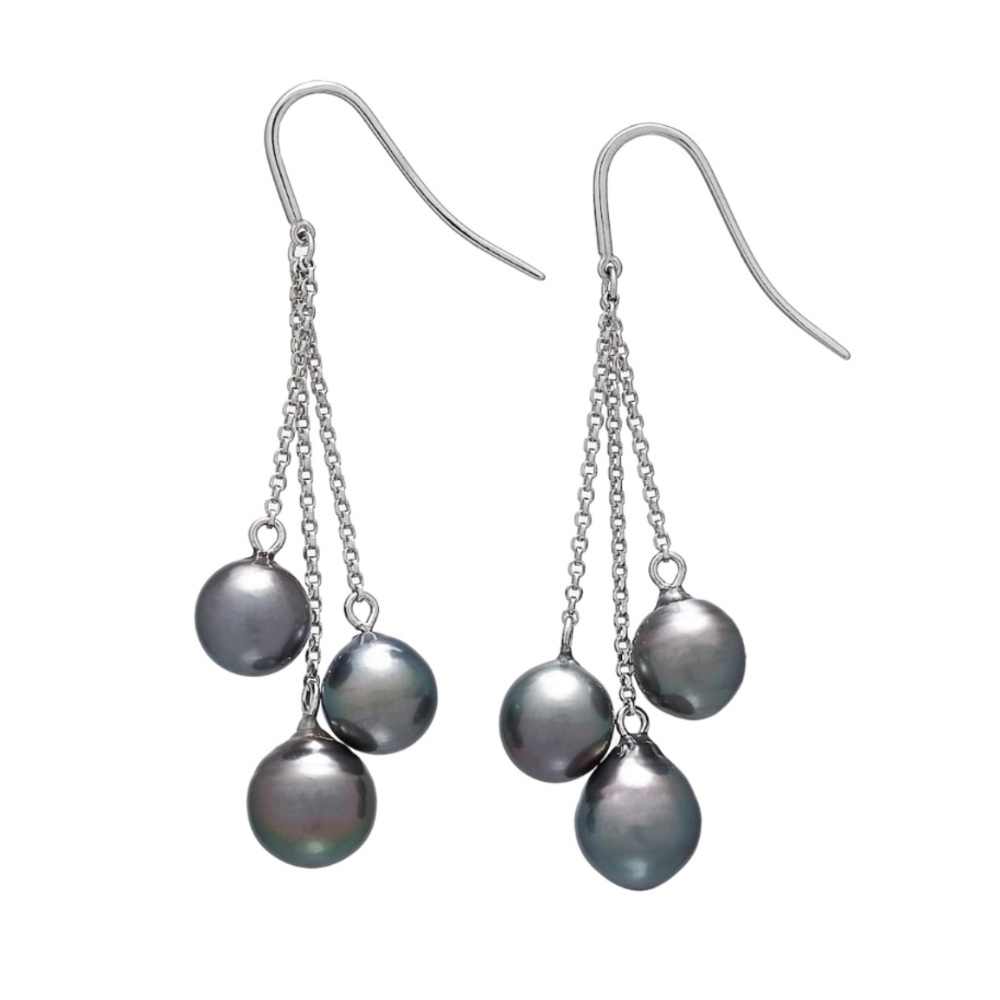New Imperial Pearls 8-9mm Tahitian Pearl Earrings